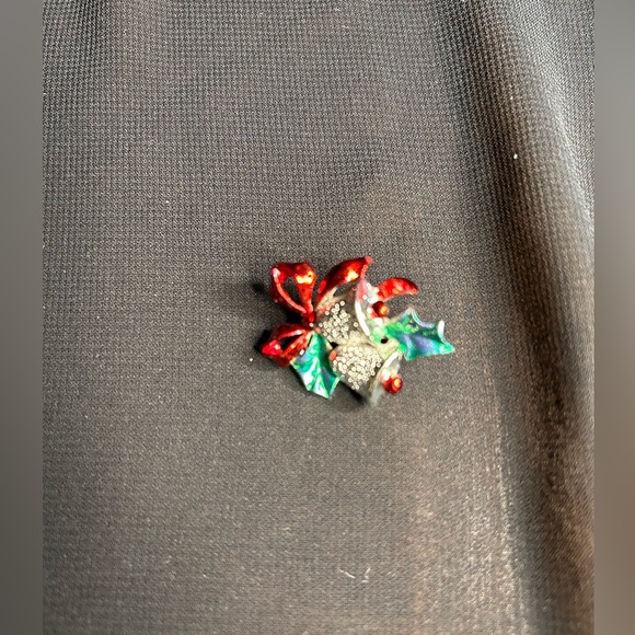 VTG Silver Tone Metal Christmas Bells Brooch. Unbranded. - Picture 2 of 7